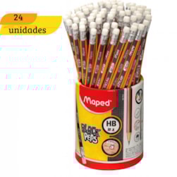 LAPIS GRAFITE HB C/BORRACHA BLACKPEPS MAPED 851790Z - CX 24 UNIDADES