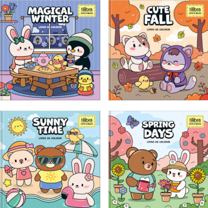 Livro De Colorir Bobbie Goods Seasons Capa Dura 46FLS Tilibra