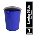 Lixeira 61l C/ Tampa Preta