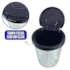 Lixeira 8L com Tampa Click Label Prata Plasnew