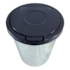 Lixeira 8L com Tampa Click Label Prata Plasnew