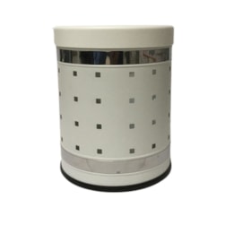 Lixeira Aco Esmaltado Cinza Casambiente Lixe020