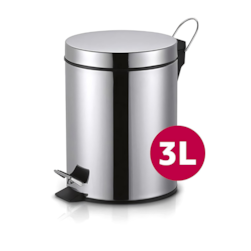 Lixeira Inox 3l C/pedal Brilhosa Imporiente