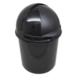 Lixeira Retratil 4,1lt Preta Plasvale