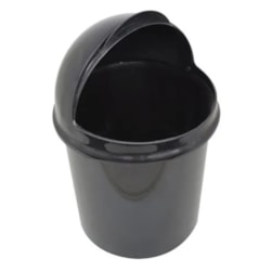 Lixeira Retratil 4,1lt Preta Plasvale
