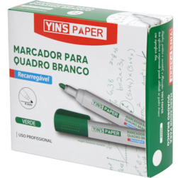 Marcador Para Quadro Branco Recarregavel Verde Yins