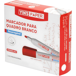 Marcador quadro Branco Recarregavel Vermelho Yins