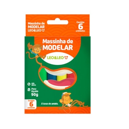 Massa Modelar 90g 6cores Leo E Leo
