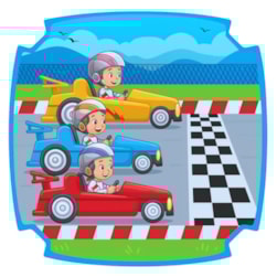 Mesa Infantil Azul/Label Carros Plasnew