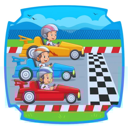 Mesa Infantil Azul/Label Carros Plasnew