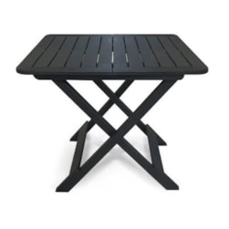Mesa Quadrada Dobravel Preta Arqplast