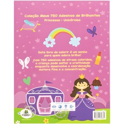 Meus 750 Adesivos Brilhantes - Livro de Colorir: Princesas