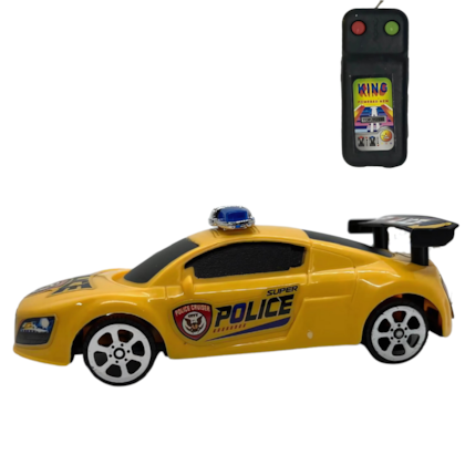 Mini Carro Policia Com Control Arktoys