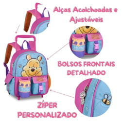 Mochila de Carrinho Oficial Pooh e Seus Amigos (Disney)