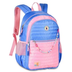 Mochila De Costas Luluca Azul e Rosa Oficial - Clio