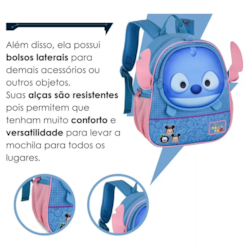 Mochila de Costas Oficial Tsum Tsum (Disney) – Stitch 13 Litros