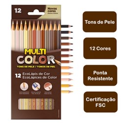 Multicolor Super 12 Cores Tons De Pele Faber Castell 11.1200ntp