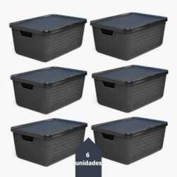 ORGANIZADOR JUTTA C/TP PRETA 16LTS ARQPLAST 25813 - CX 6 UNIDADES