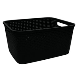 Organizador Ratan Retangular 14L Preto Pratic