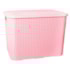 Organizador Ratan Retangular 26Lts Rosa Pratic