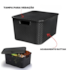 Organizador Rattan C/tp 15 Preto Arqplast