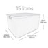 Organizador Rattan C/tp 15 Preto Arqplast