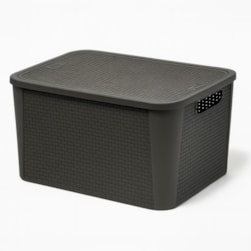 Organizador Rattan Cinza N2 Plasnew