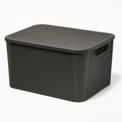 Organizador Rattan Cinza N2 Plasnew
