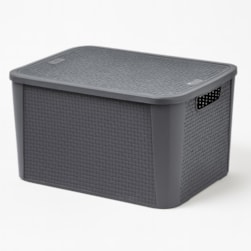 Organizador Rattan Cinza N3 Plasnew