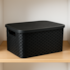 Organizador Rattan Preto Nº3 Plasnew