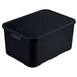 Organizador Rattan Preto Nº3 Plasnew