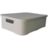 Organizador Retangular de Rattan 10L – Branco – Pratic