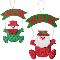 Pendente Placa Welcome Papai Noel Rio Master