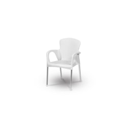 Poltrona Cromo Colors Branco Niquelart 388-4