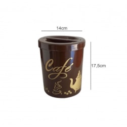 Porta Café 2,3L Marrom Alves