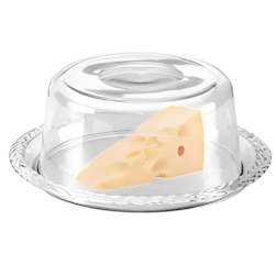 Porta Queijo Tranca Cristal Keita K17