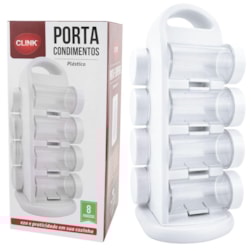 Porta Temperos 8pcs Plast Clink Ck1973