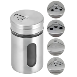 Pote de Vidro c/Tampa Dosadora Inox Coliseu