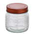 Pote De Vidro C/tp De Aco Inox Rose Gold Coliseu
