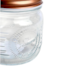Pote De Vidro C/tp De Aco Inox Rose Gold Coliseu