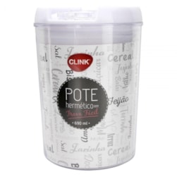 Pote Hermetico Circular Trava 690ml Clink Ck2867