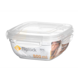 Pote Quadrado Fliplock 800ml Rischioto