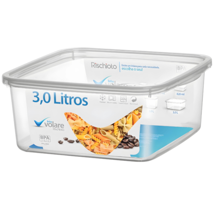 Pote Quadrado Volare 3Lt Rischioto