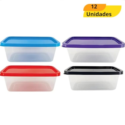 POTE RETANGULAR 1LT ALVINI 187 - CX 12 UNIDADES