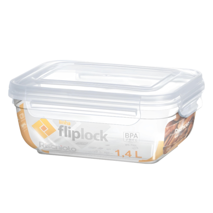 Pote Retangular Fliplock 1,4Lt Rischioto