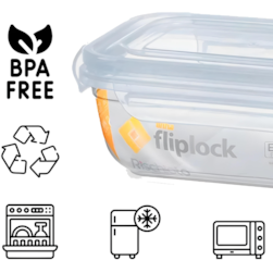 Pote Retangular Fliplock 1,8lt Alto Rischioto