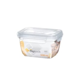 Pote Retangular Fliplock 550ml Alto Rischioto