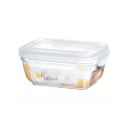 Pote Retangular Fliplock 800ml Rischioto