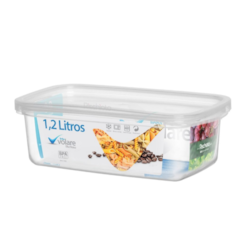 Pote Retangular Quality 1,2l Rischioto