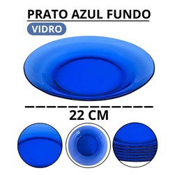 Prato Liso Azul Ocean Fundo Original Line